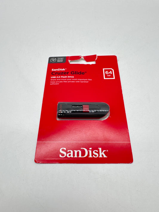 New SanDisk Cruzer Glide 64GB Flash Drive USB 2.0 Flash Drive Thumb Memory Pen
