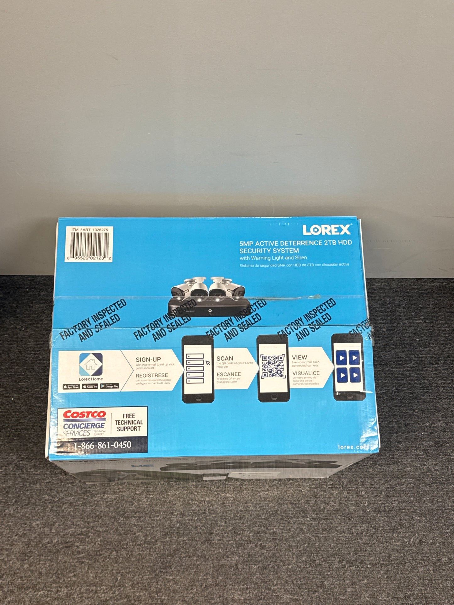 Lorex TD81825A4-E 8-Channel 2TB DVR 4-4k Bullet Camera Security System - New Open Box