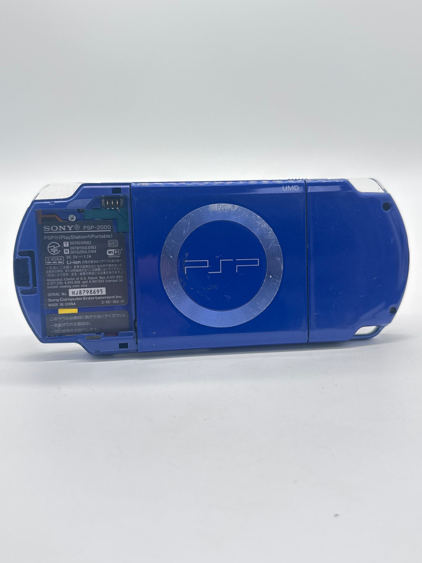 Sony PSP-2000 Blue Console Only #102 No Battery No Lid No Charger Bad Disc Drive AS IS
