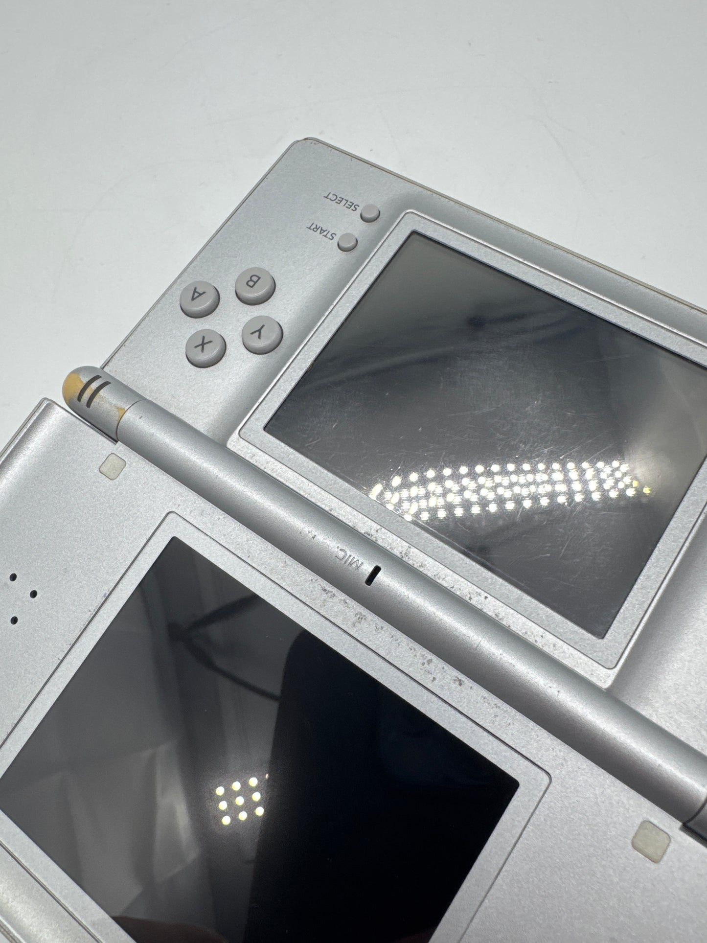 Nintendo DS Lite USG-001 Silver Console #63 w/ Stylus & No Charger