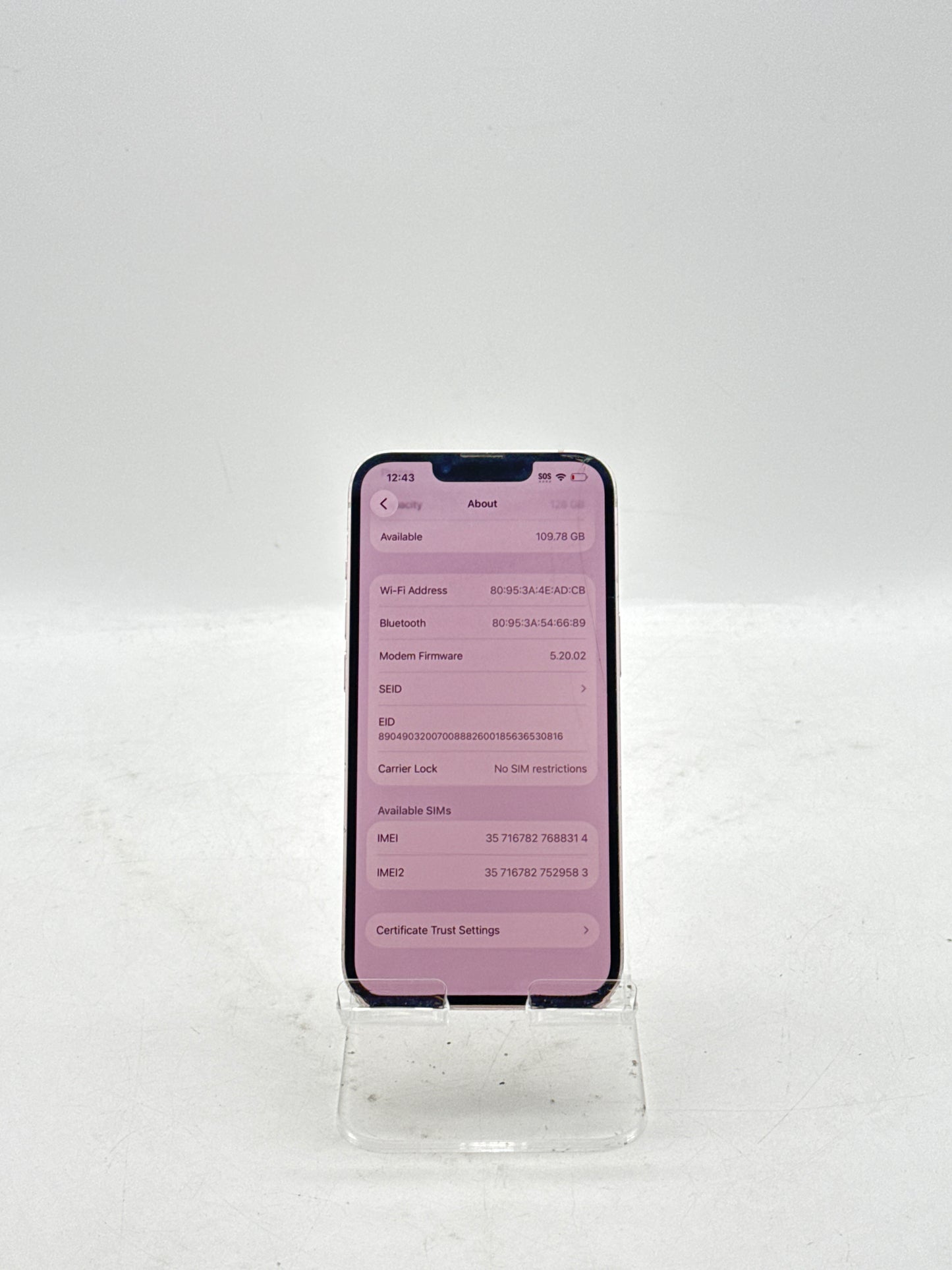 Unlocked Apple iPhone 13 A2482 128GB - Screen Cracked