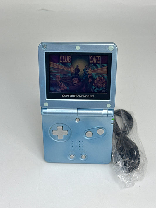 Nintendo Game Boy Advance SP AGS-001 Blue Console #658 w/ Charger