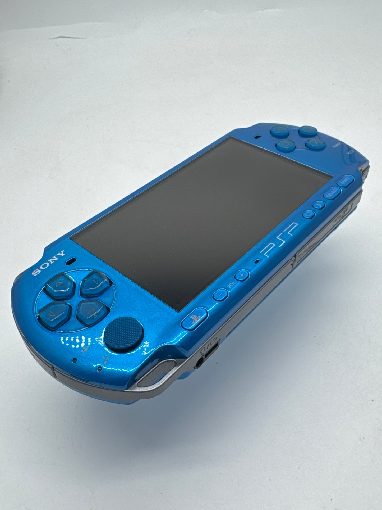 Sony PSP-3000 Blue Console #291 w/ 2400mAh Battery No Charger NOISY DISC DRIVE