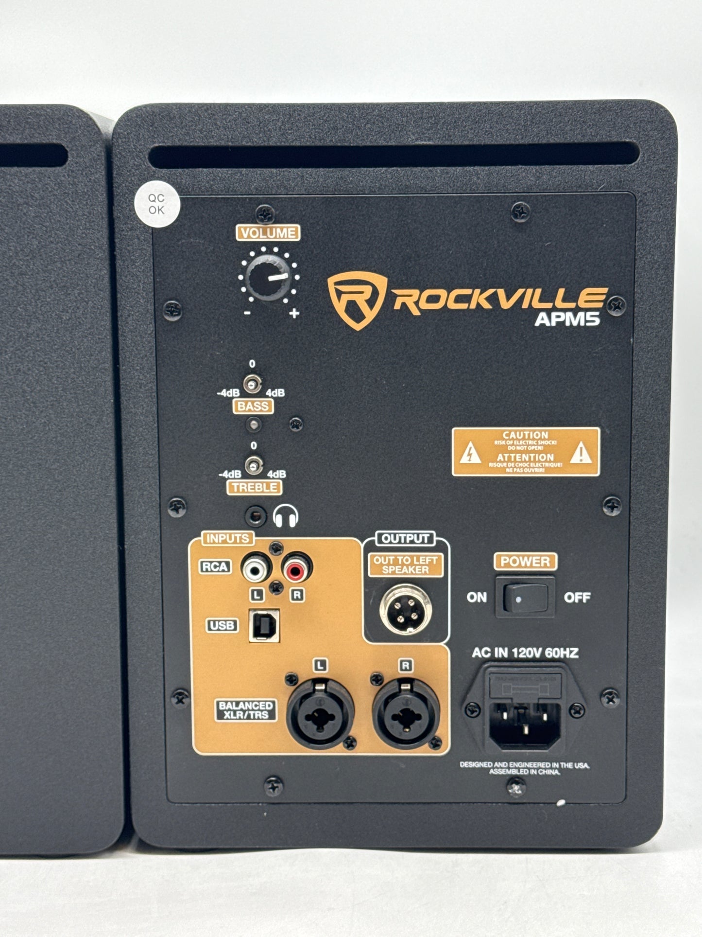 Rockville APM5B 5.25" 2-Way 250W Active/Powered USB Studio Monitor Speakers Pair