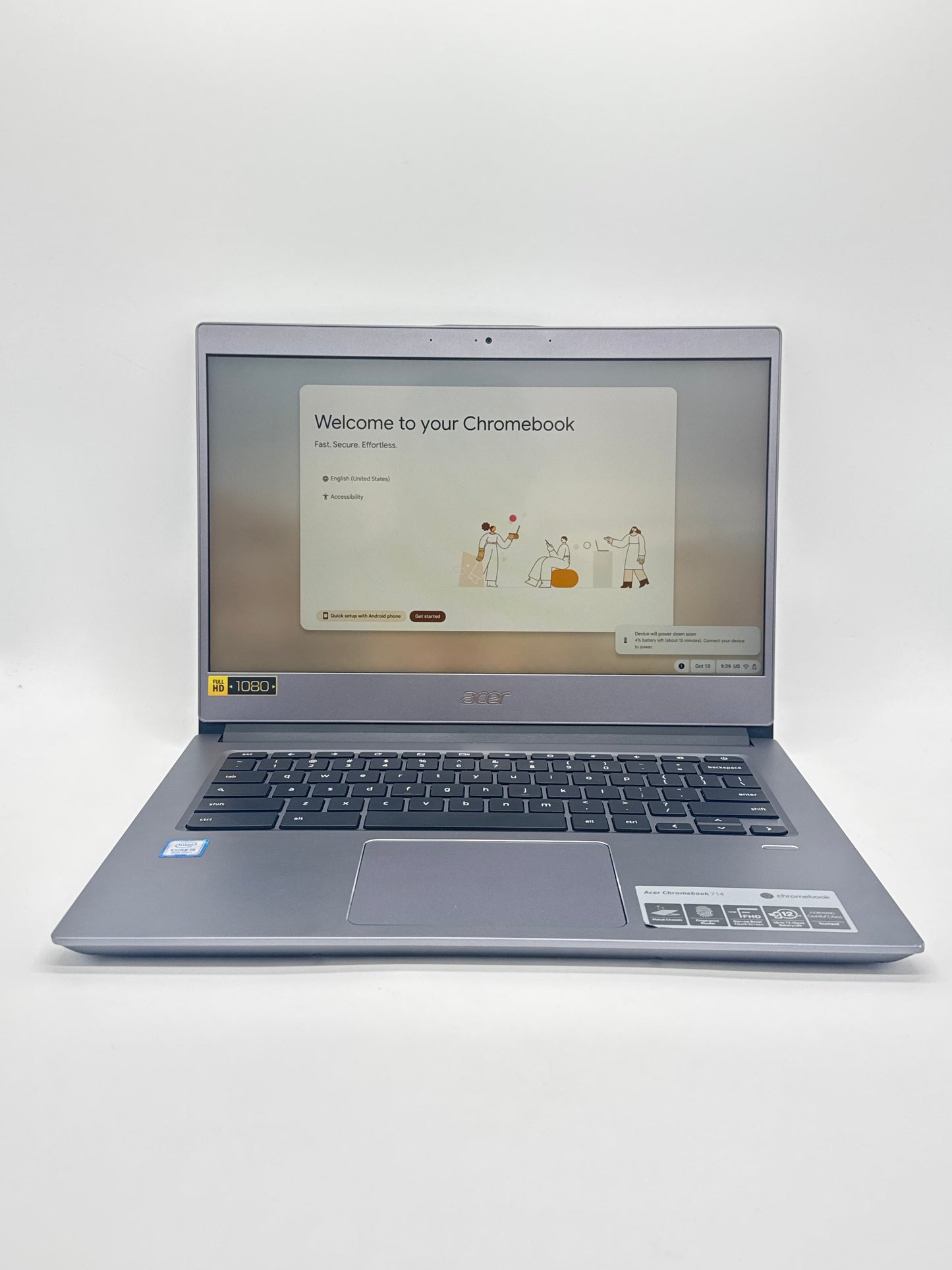 Acer Chromebook CB714 14" Core i5-8250U 1.6 GHz 8GB RAM 64GB eMMC - Read!