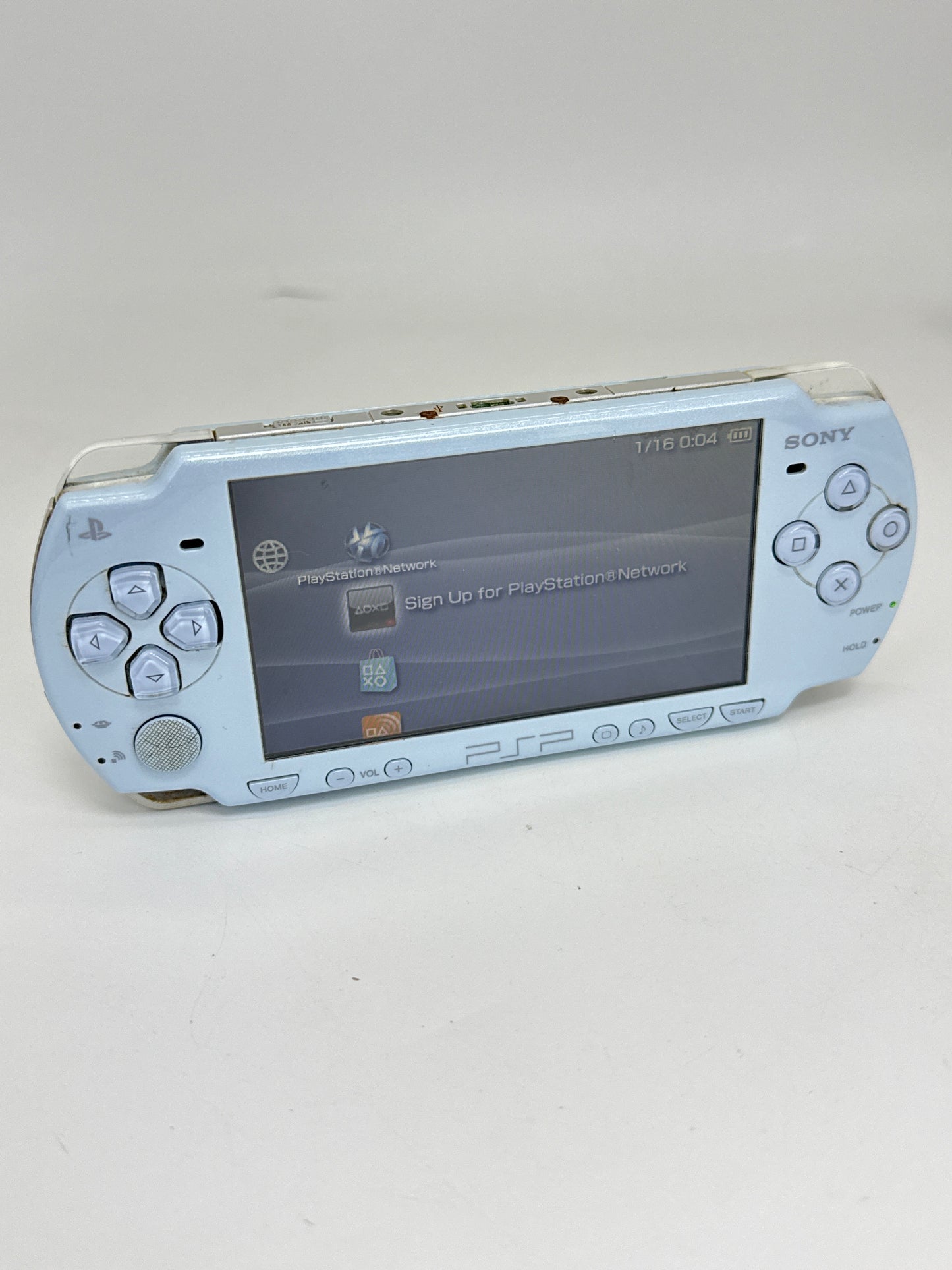 Sony PSP-2000 Blue Console #93 No Battery No Back Lid No Charger AS IS