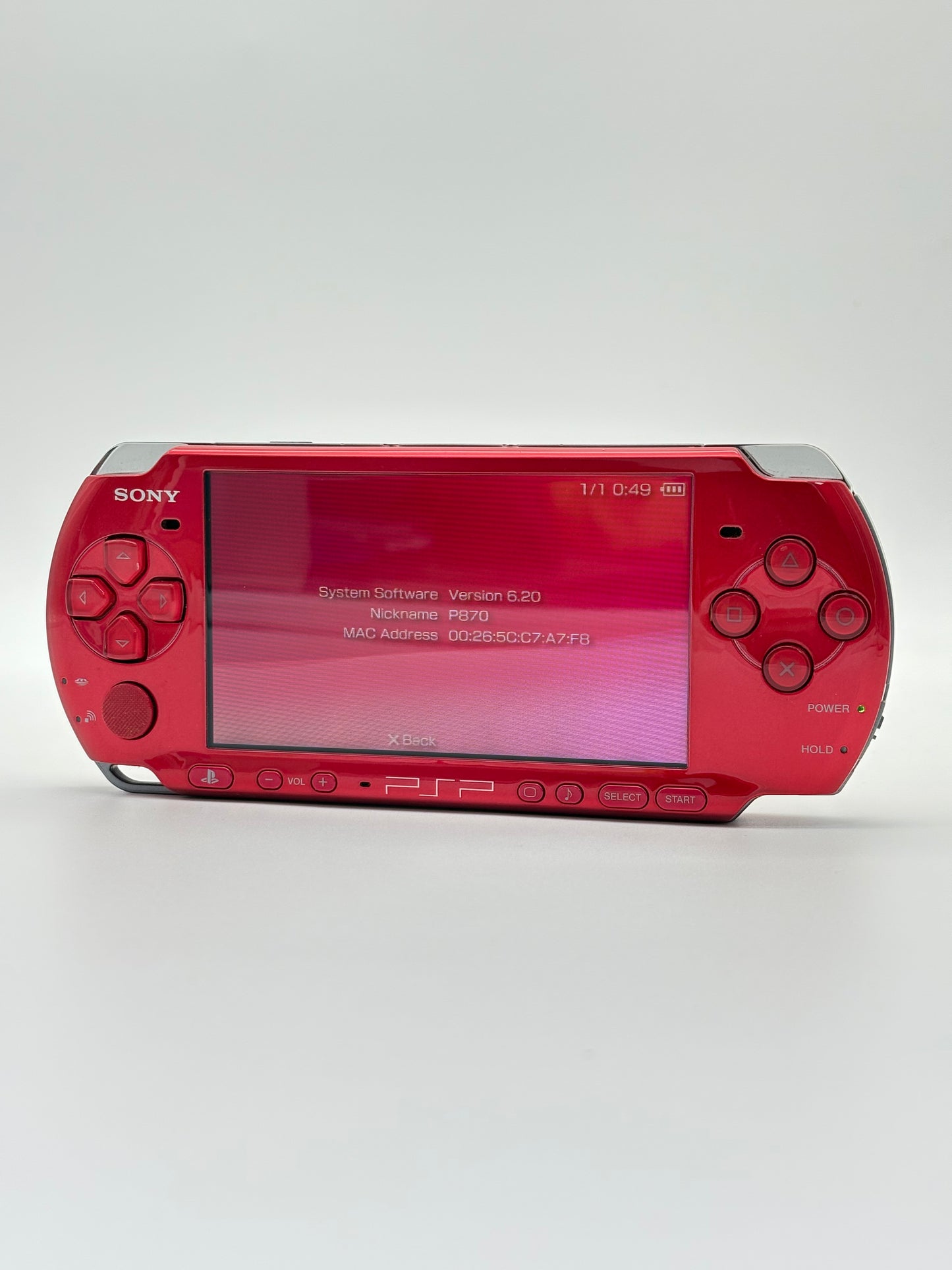 Sony PSP-3000 Red Console #210 w/2400 mAh Battery