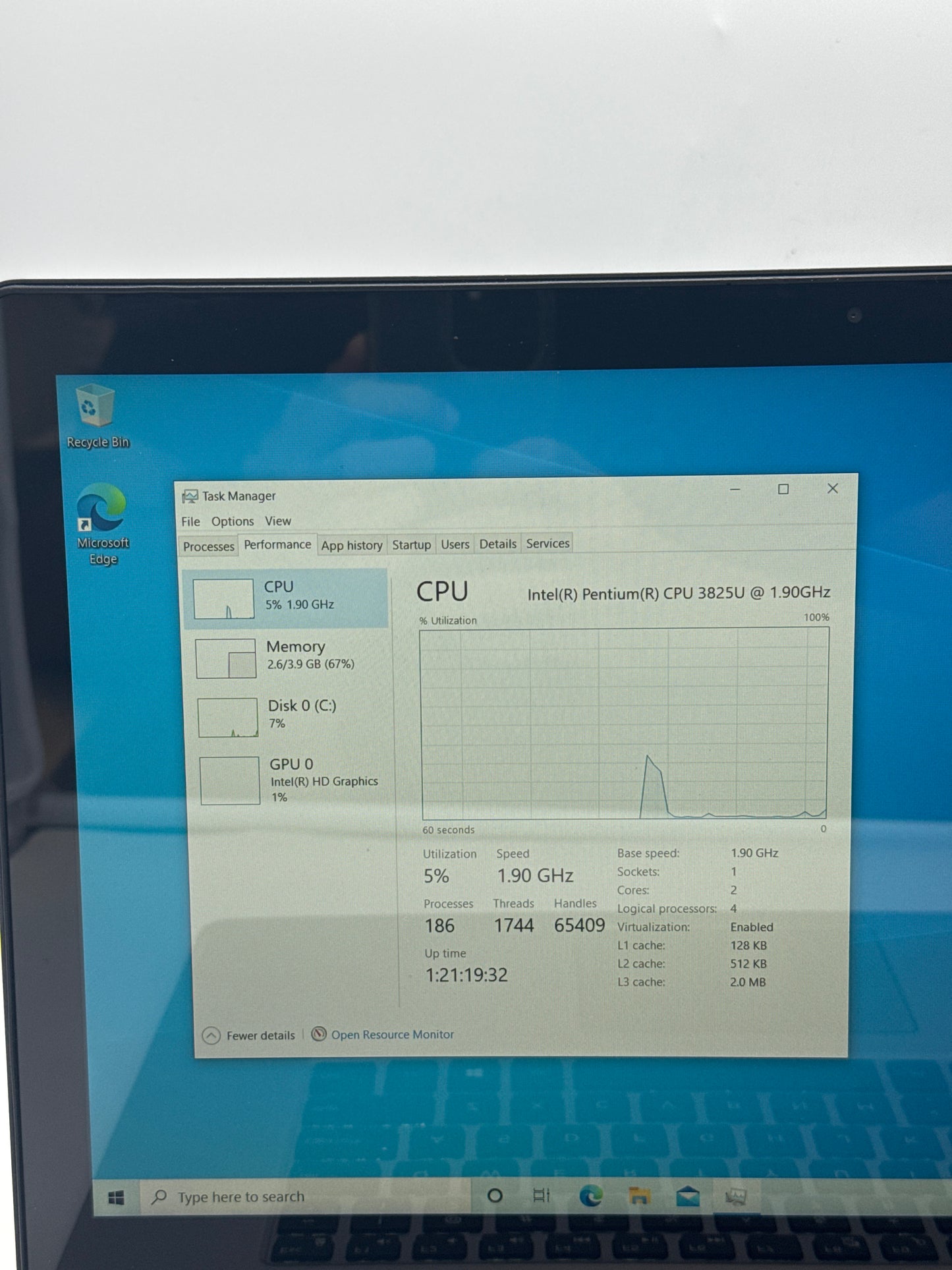 Dell Inspiron 7558 Intel Pentium 3825U 4GB RAM 512GB SSD Touchscreen Laptop w/ Charger