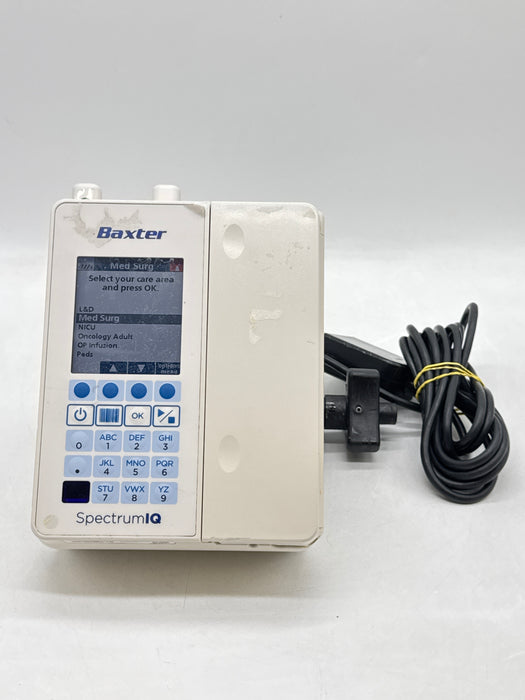 Baxter Sigma Spectrum IQ Infusion Pump With Battery and Power Adapter