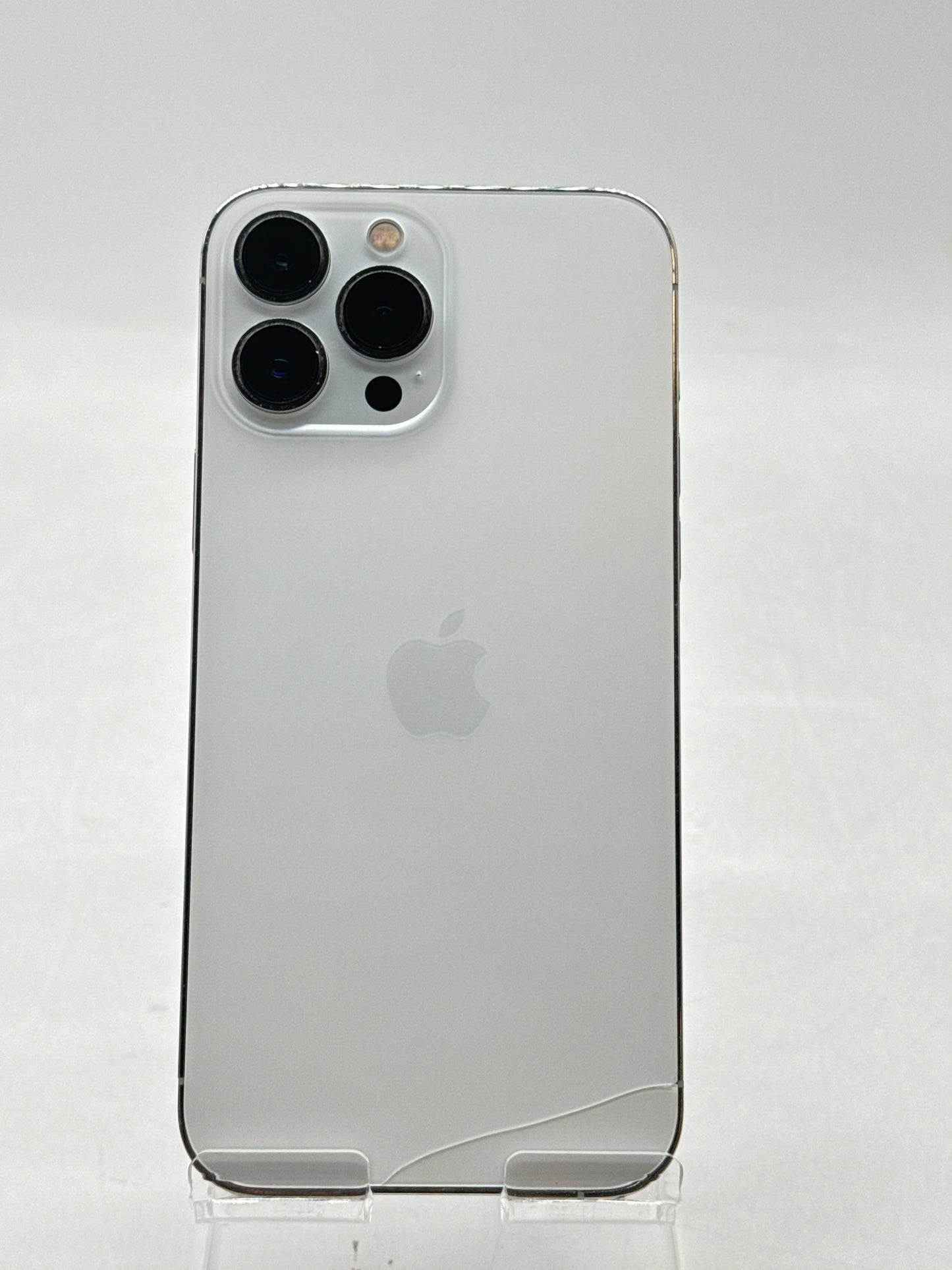 Unlocked Apple iPhone 13 Pro Max A2484 128GB Silver - Cracked Back