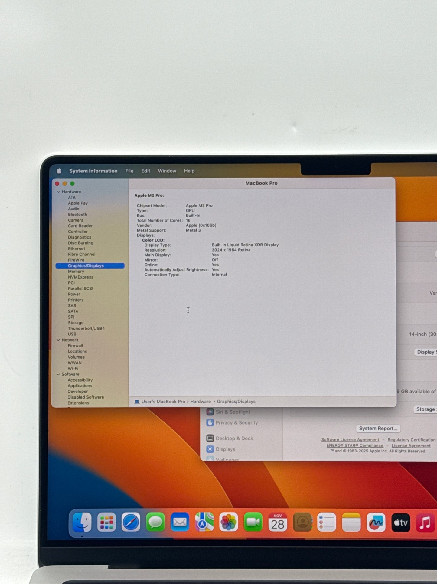 2023 Apple MacBook Pro 14.2" A2779 M2 Pro 16C-GPU 16GB RAM 512GB SSD - Read!