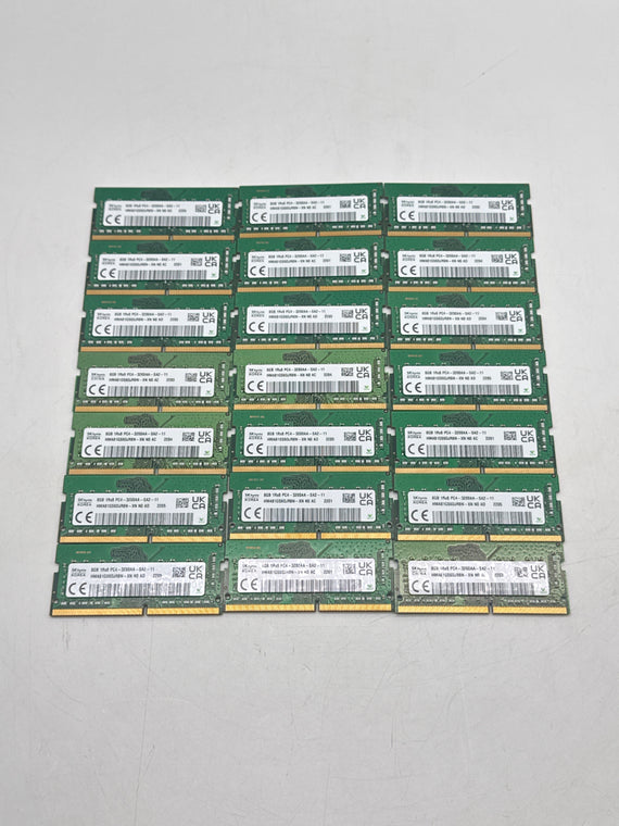 Lot of 21 SK Hynix 8GB DDR4-3200 SODIMM PC4-25600 RAM HMA81GS6DJR8N - Untested