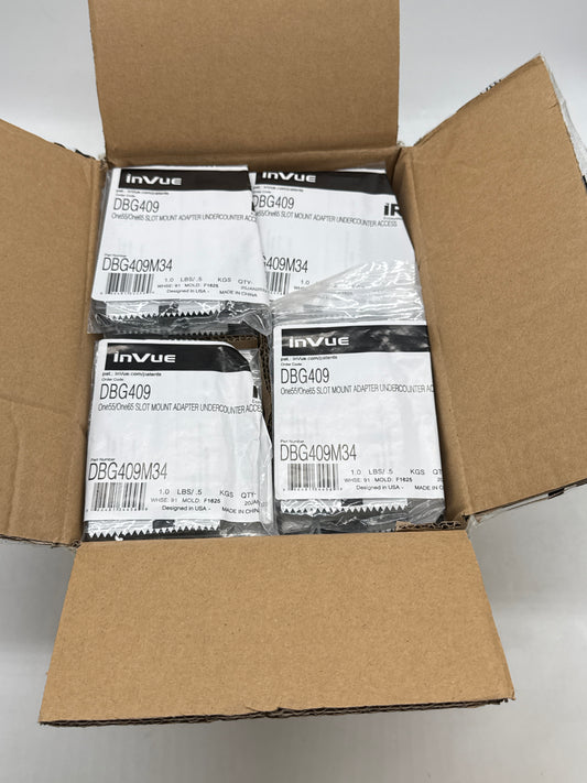 New Lot of 64 InVue DBG409 One55/One65 Slot Mounting Adapter Undercounter Access Bracket