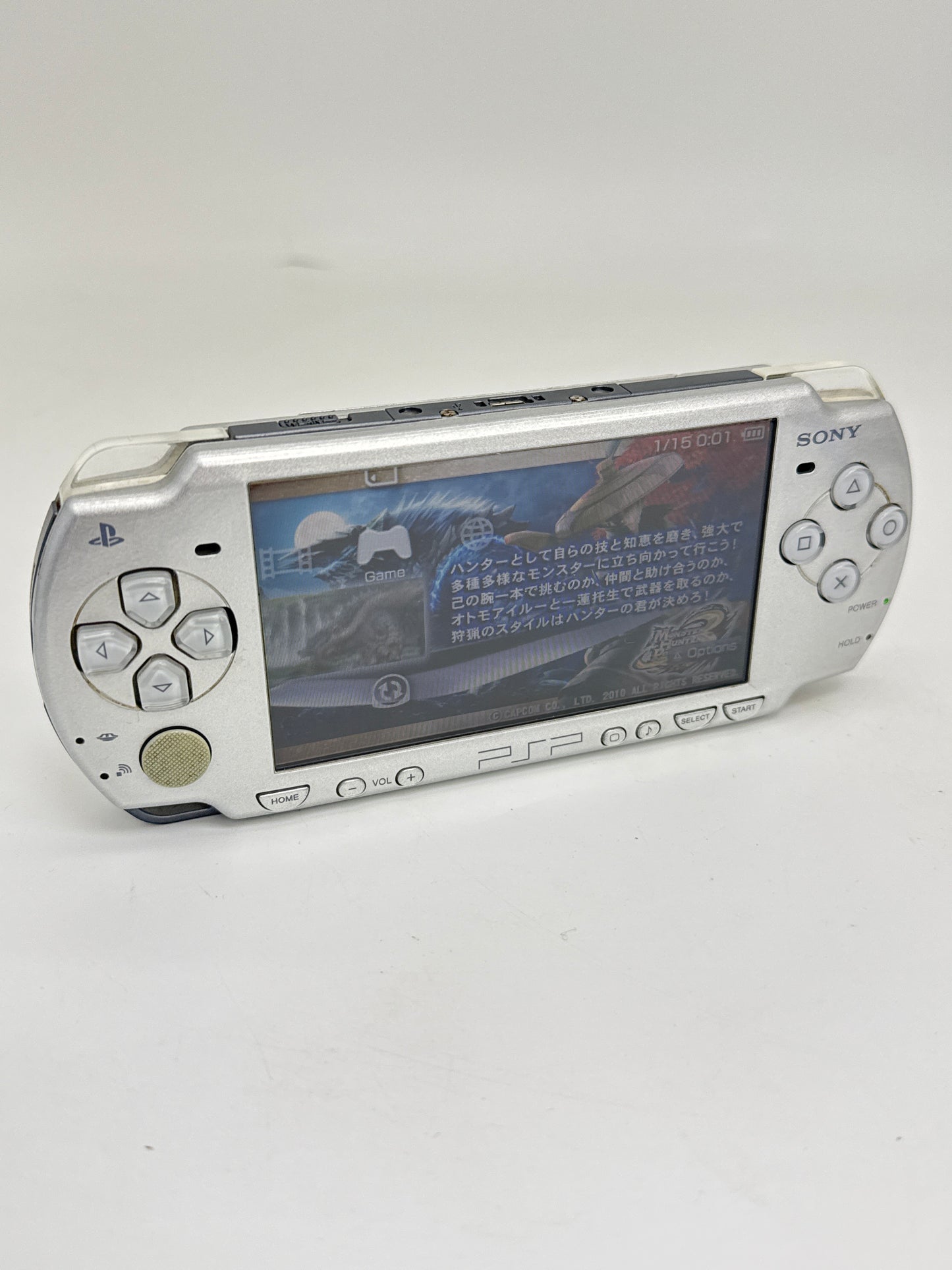 Sony PSP-2000 Silver Console #87 w/2400mAh Battery & No Charger
