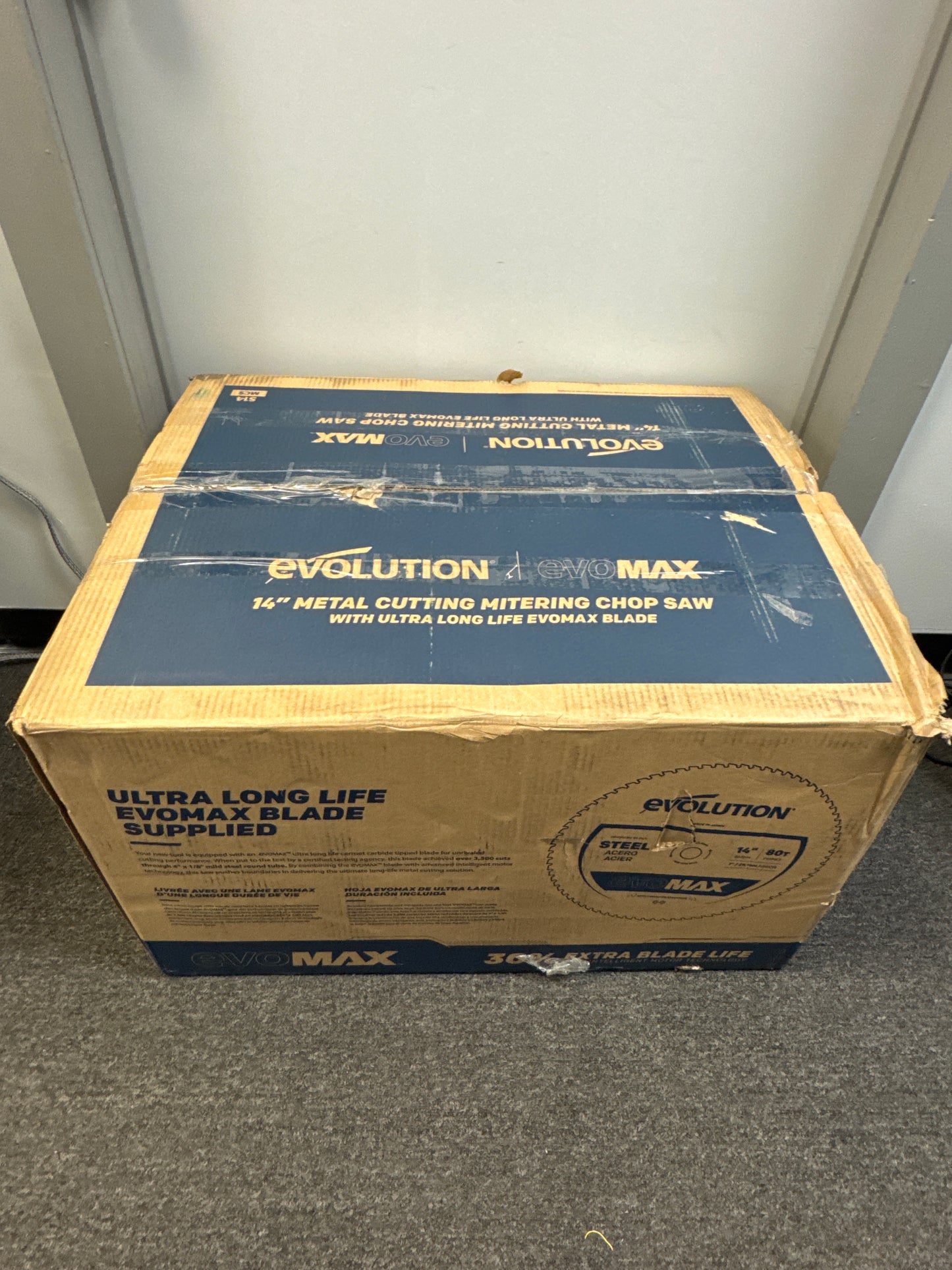 Evolution S14MCS: Metal Cutting Mitering Chop Saw With 14 in. EVOMAX14ST Blade