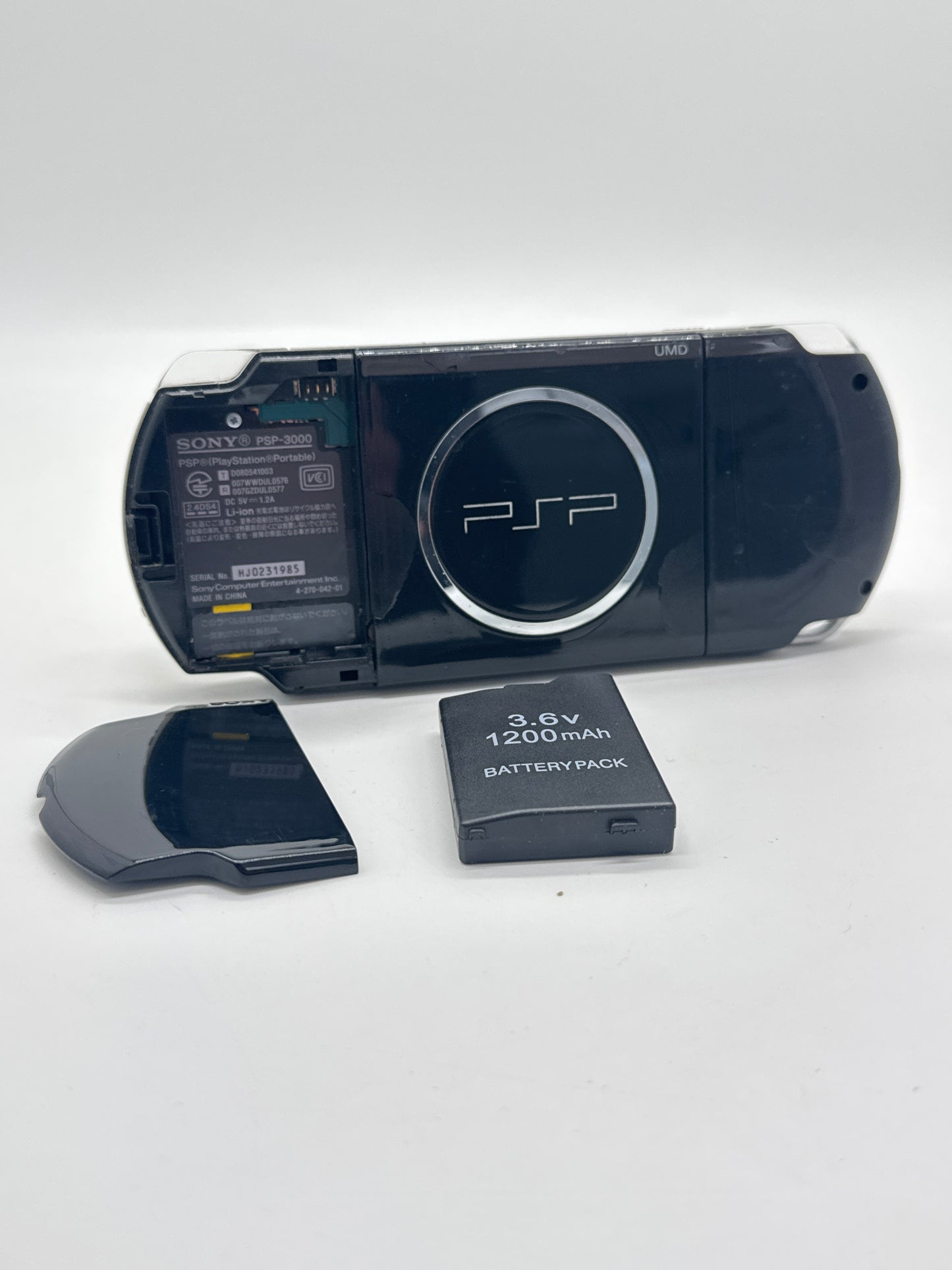 Sony PSP-3000 Piano Black Console #434 w/ 1200mAh Battery