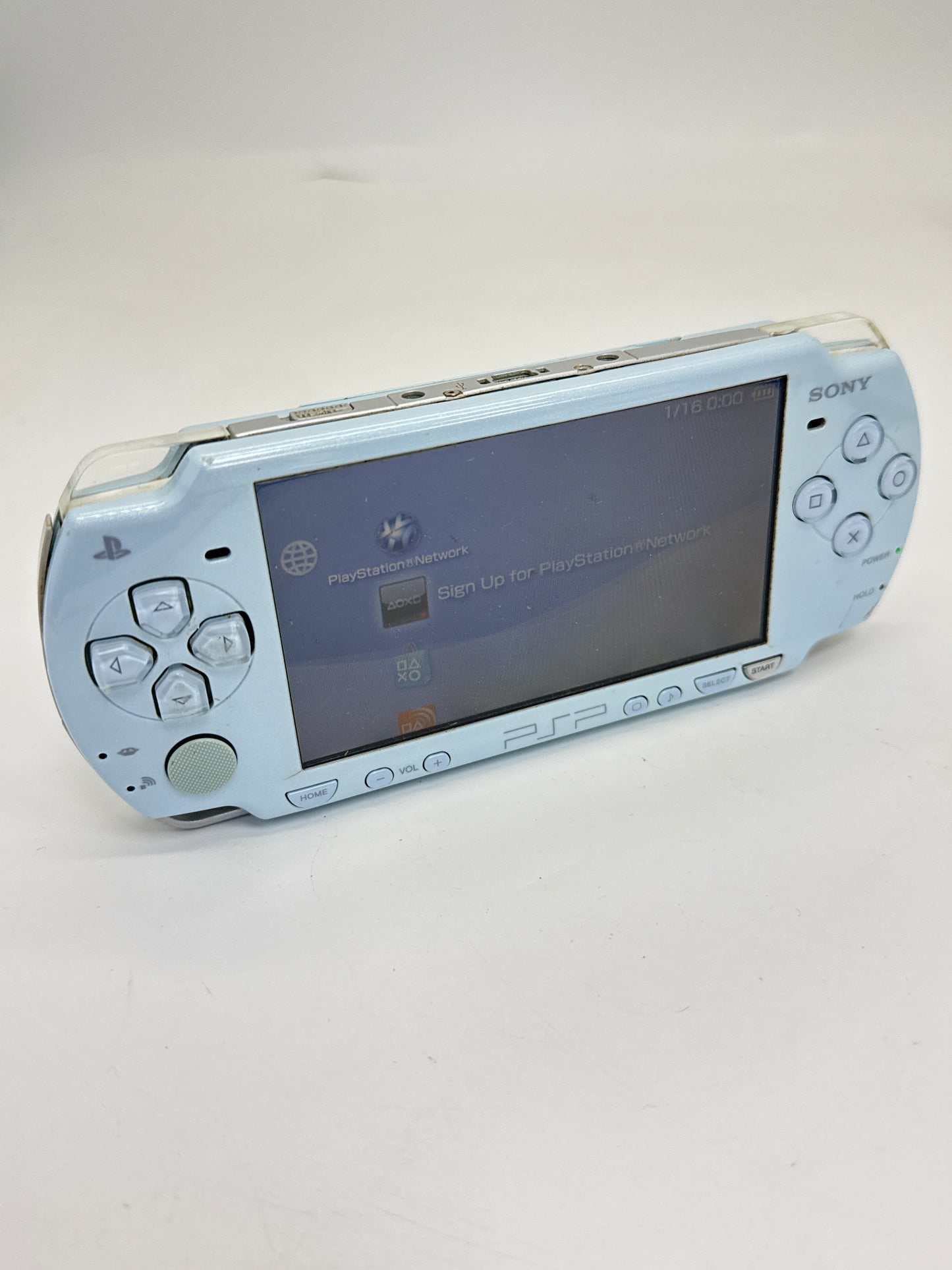 Sony PSP-2000 Blue Console #92 BAD DISC DRIVE FLIMSY POWER BUTTON  READ AS IS