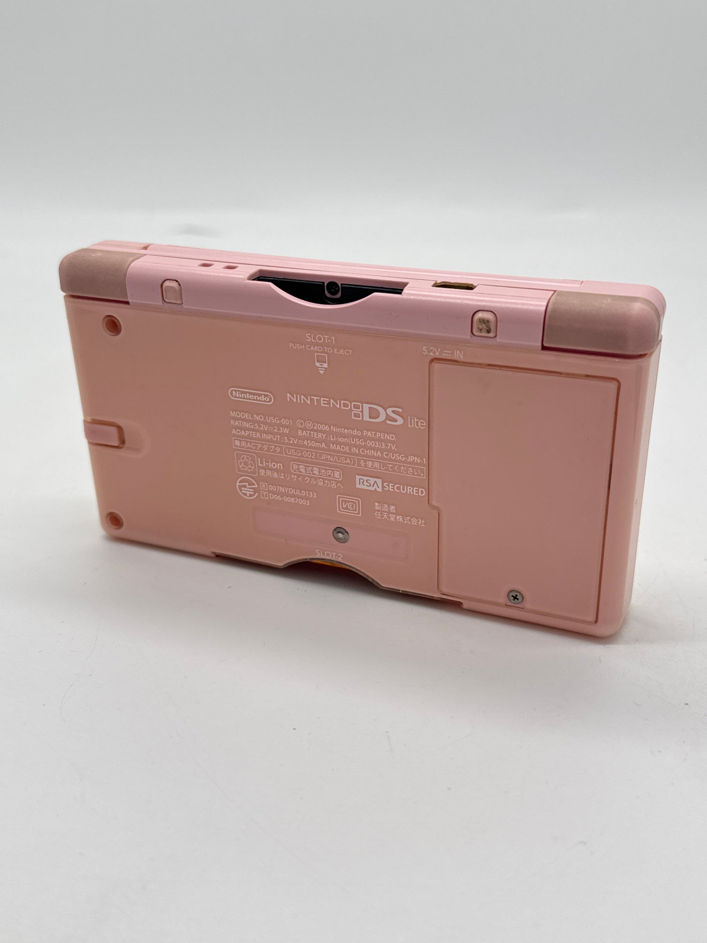 Nintendo DS Lite USG-001 Pink Console #62 w/ Stylus & No Charger
