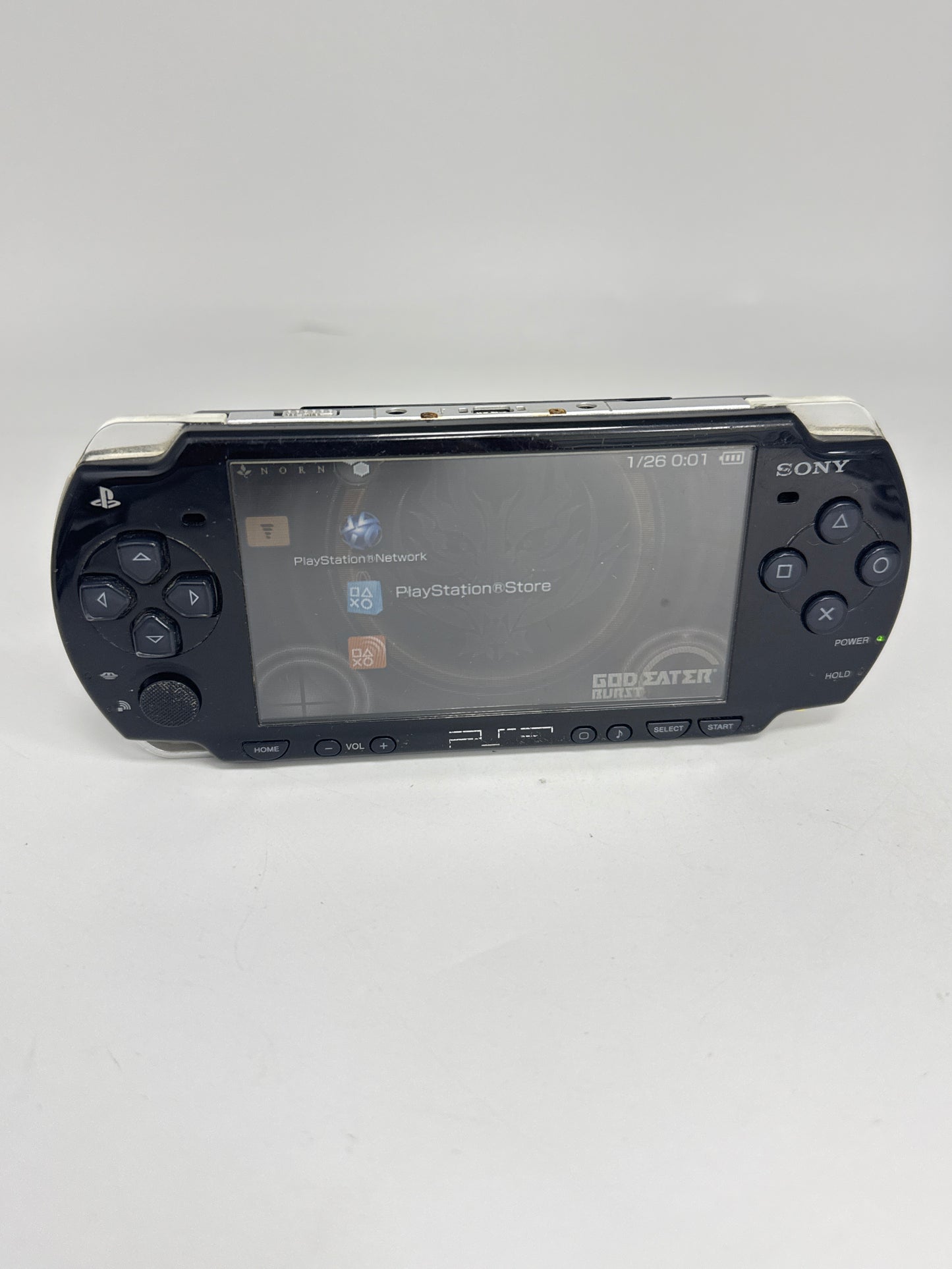 Sony PSP-2000 Black Console #312 w/Battery No Lid No Charger BAD BOTTOM BUTTONS AS IS