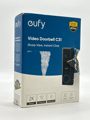 NEW eufy Video Doorbell C31 WiFi 2K Smart Intercom Human and Motion Detect 24/7 Record