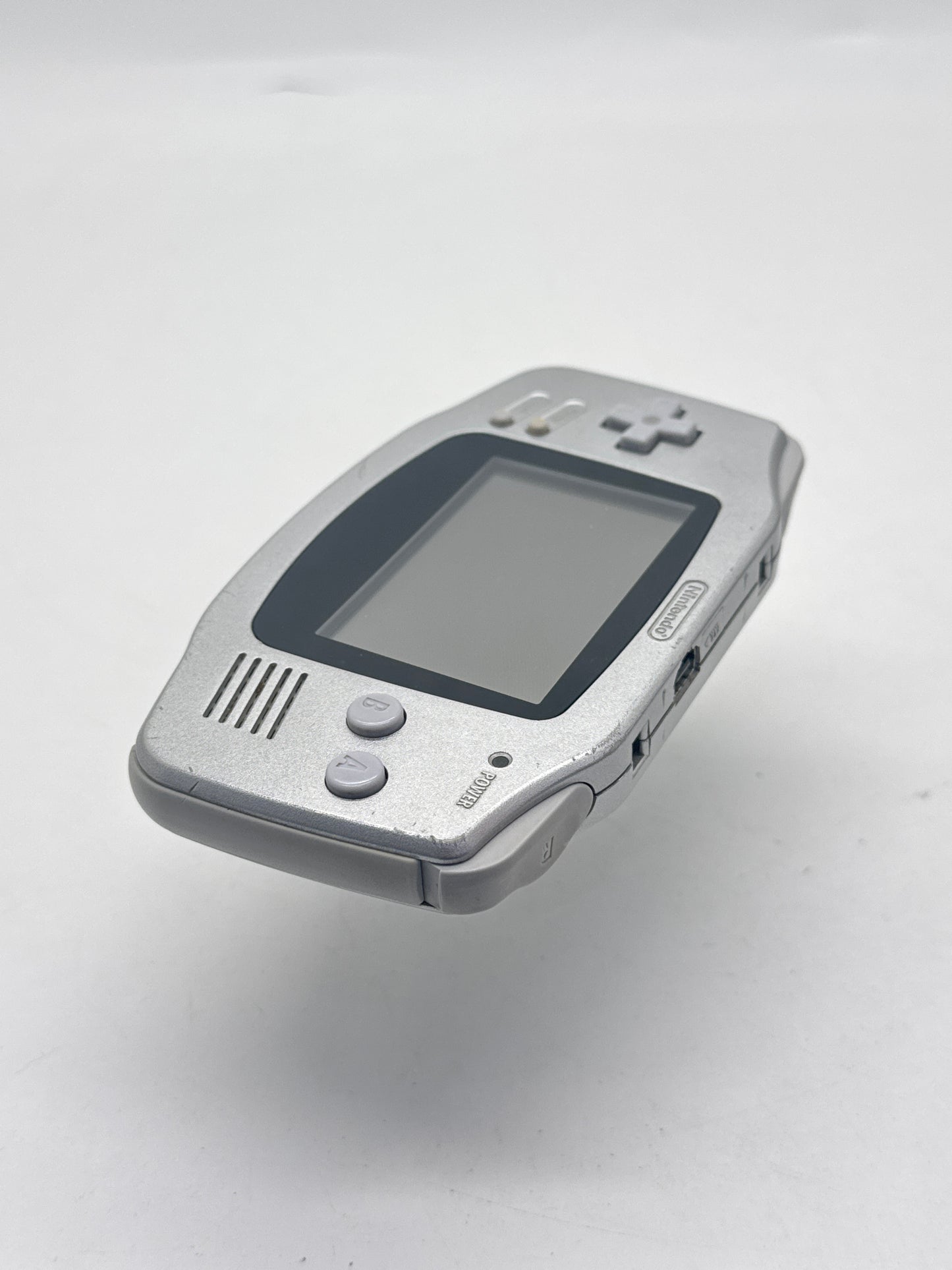 Nintendo Game Boy Advance AGB-001 Silver Console #635 Powers On When Toggle AS IS