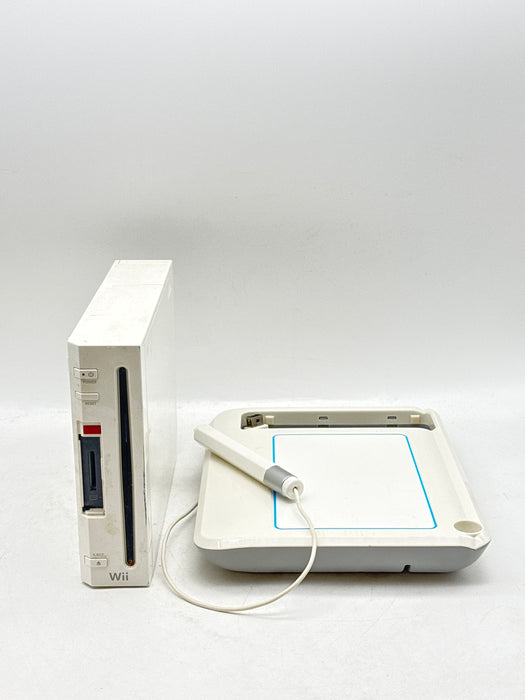 Nintendo Wii RVL-001 Home Console with uDraw Game Tablet Untested For Parts Repair