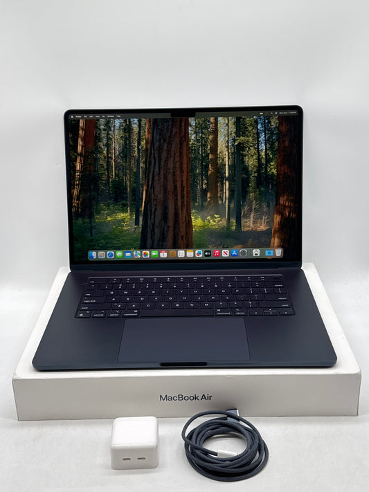 2024 Apple MacBook Air 15.3" A3114 M3 8C-CPU 10C-GPU 8GB RAM 256 SSD Midnight