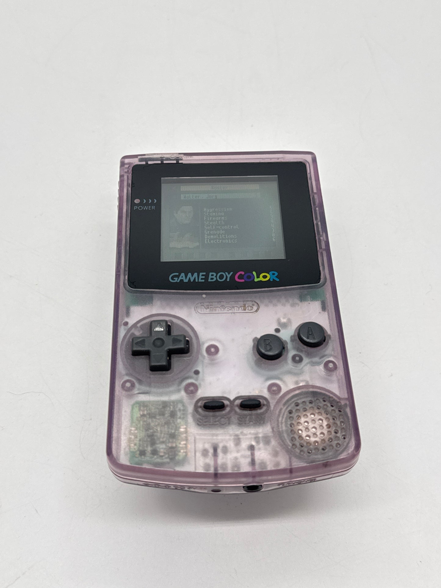 Nintendo Game Boy Color CGB-001 Atomic Purple Console #16 Missing Battery Lid
