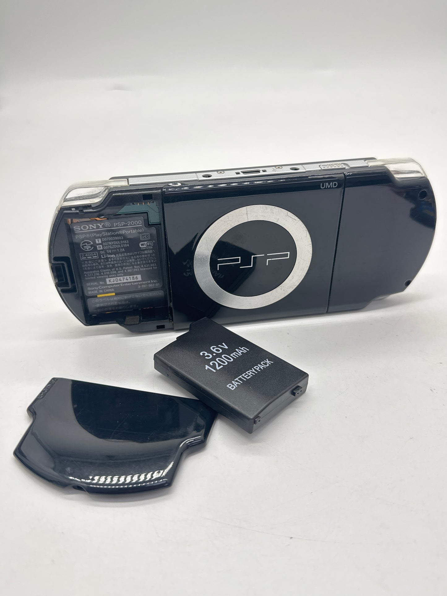 Sony PlayStation Portable PSP-2000 Piano Black Console #335 w/1200mAh Battery