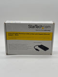 StarTech 3-Port Portable Aluminum USB 3.0 Hub Gigabit Ethernet Adapter Black image 1