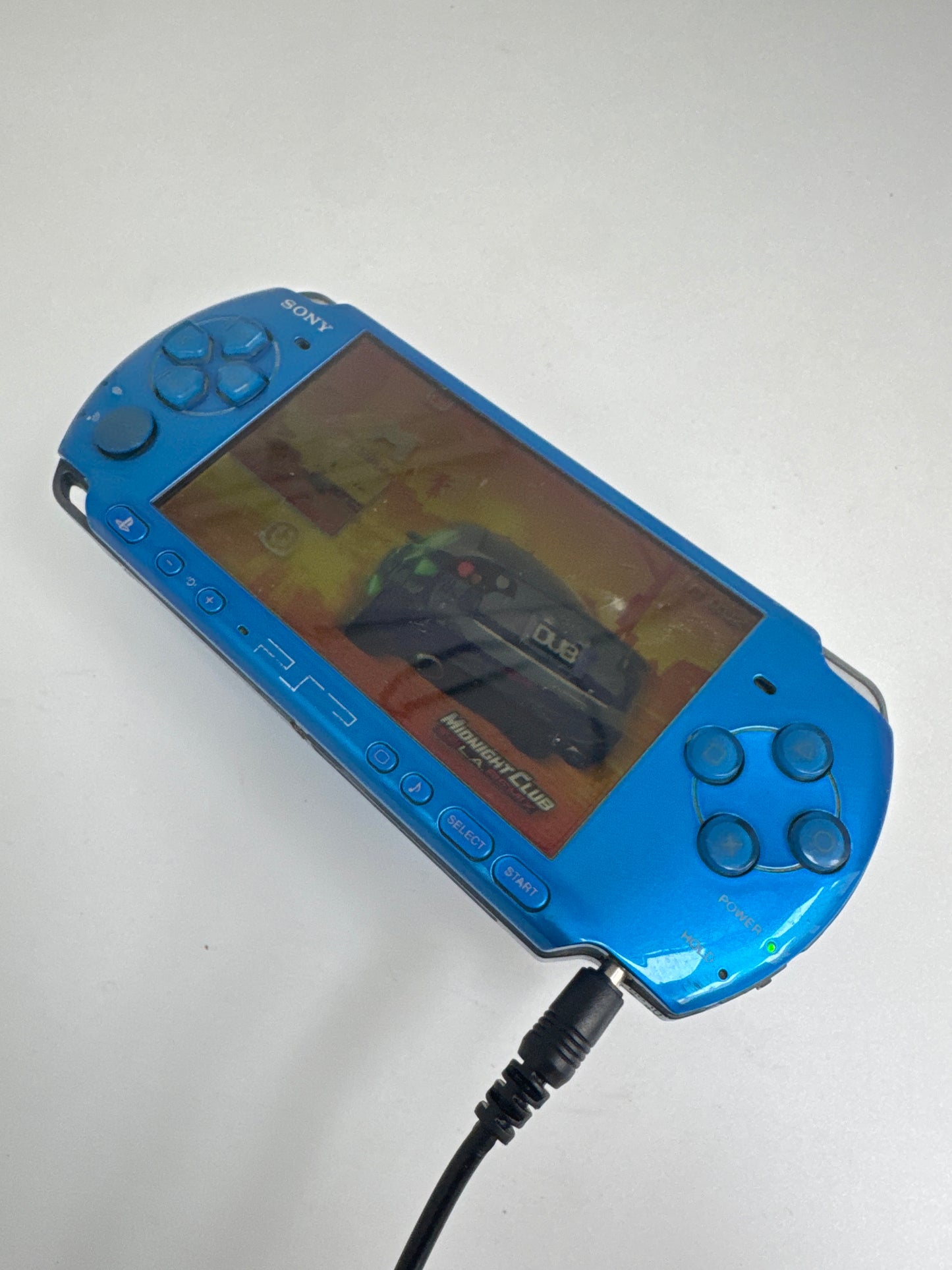 Sony PSP-3000 Metallic Blue Console Only #98 No Battery No Battery Lid AS IS