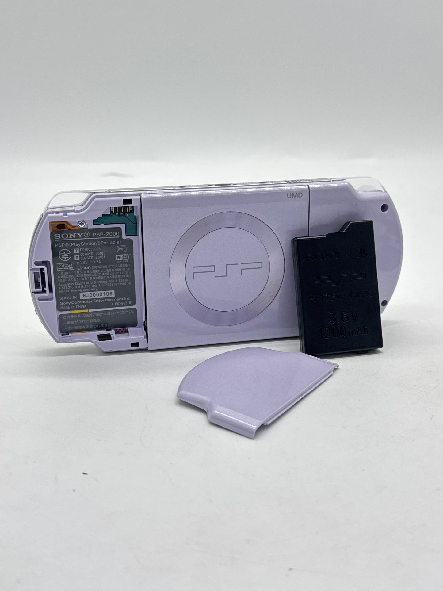 Sony PlayStation Portable PSP-2000 Lavender Console #385 w/ OEM 1200mAh Battery