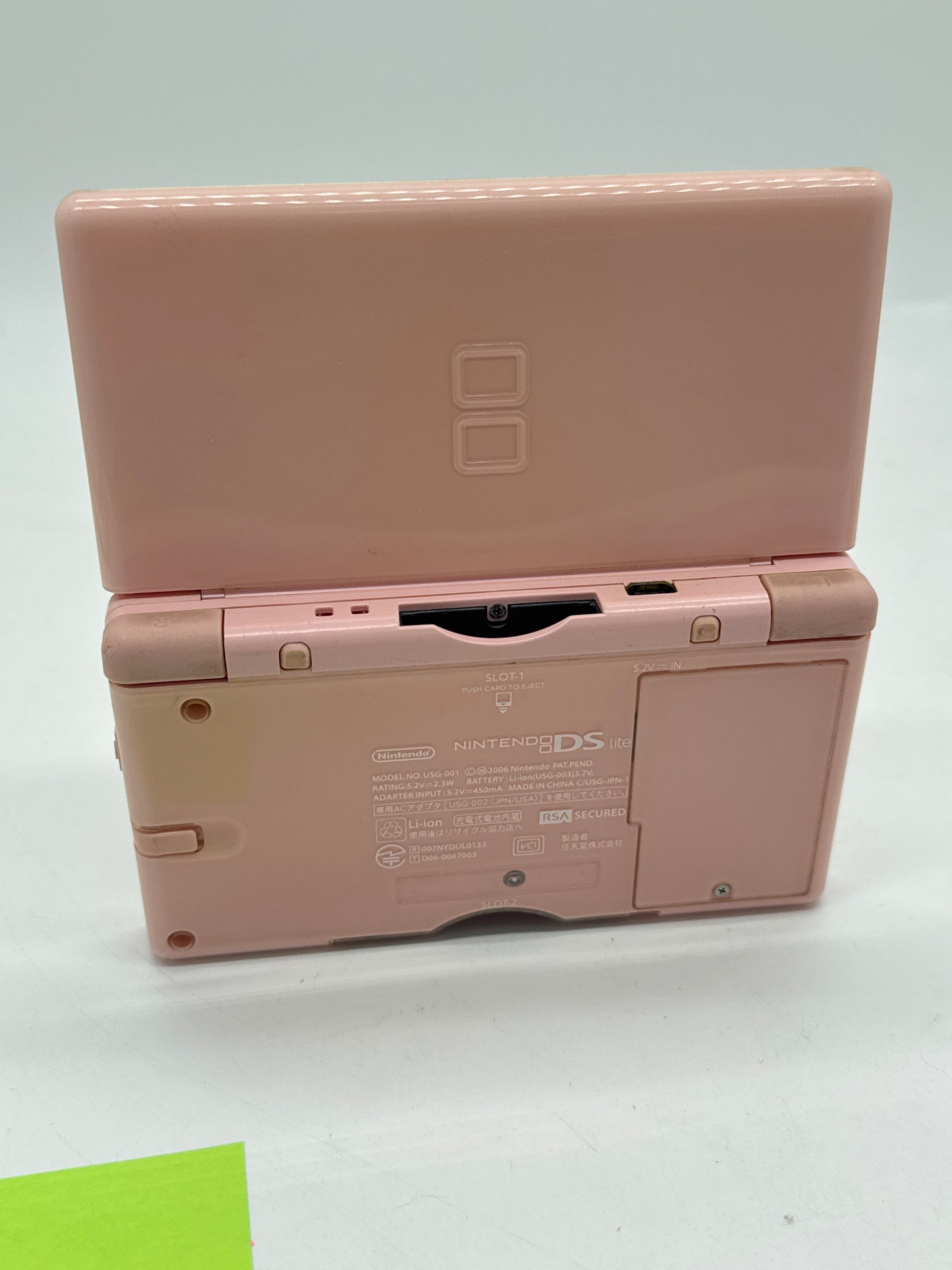 Nintendo DS Lite USG-001 Pink Console #91 No Charger WORN ARROW BUTTONS AS IS