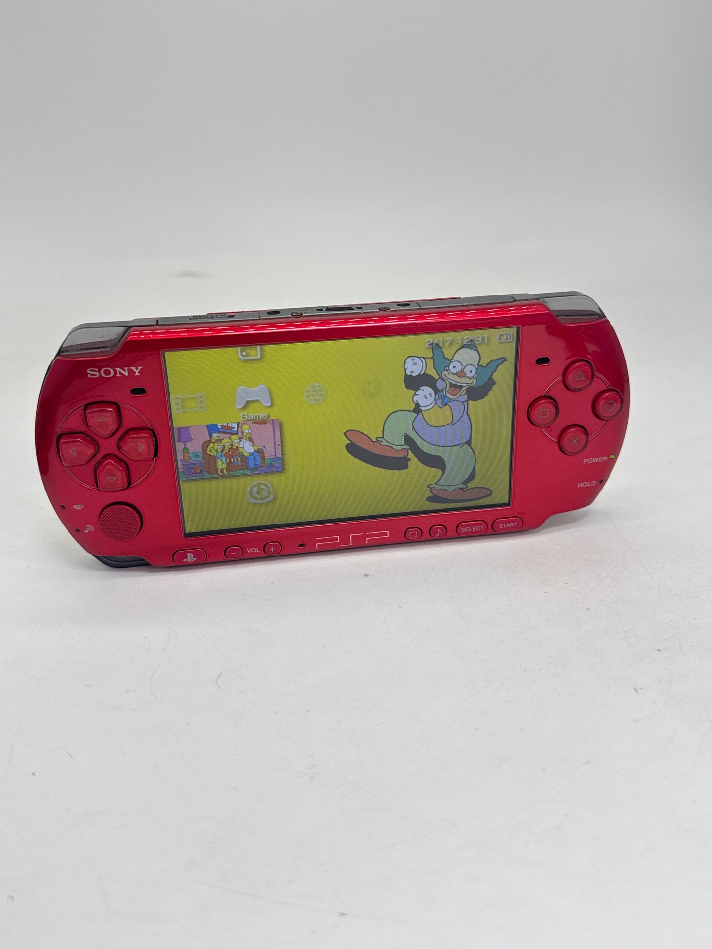 Sony PlayStation Portable PSP-3000 Red Console #366 w/1200mAh Battery
