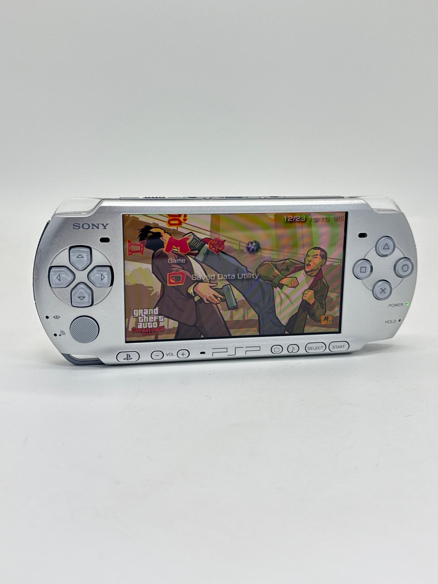 Sony PlayStation Portable PSP-3000 Mystic Silver Console w/ 2400mAh Battery #89