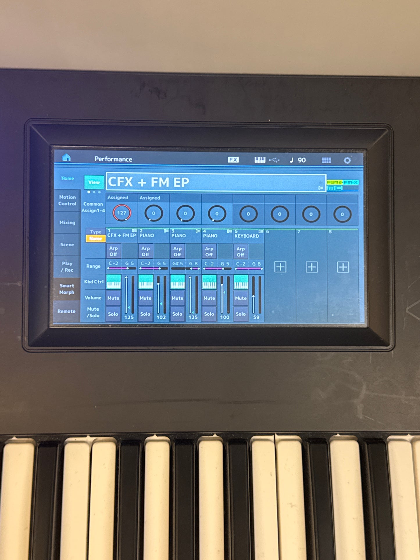 Yamaha MODX6+ 61 Semi-weighted Key Synthesizer w/ power supply