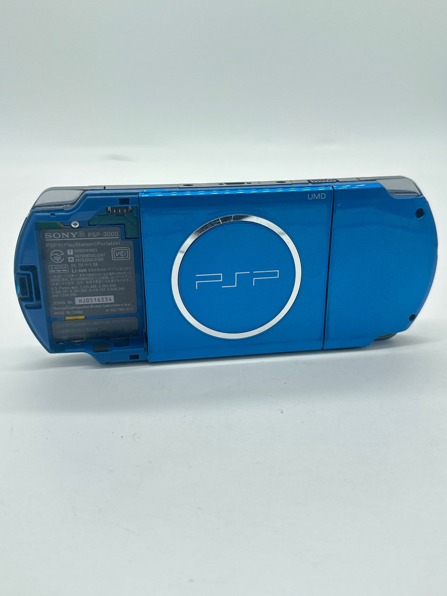 Sony PSP-3000 Metallic Blue Console Only #96 No Battery No Battery Lid AS IS