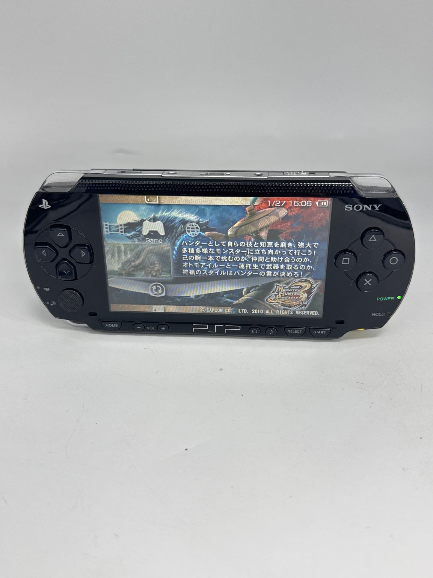 Sony PSP-1000 Piano Black Console #298 w/2400mAh Battery No Charger