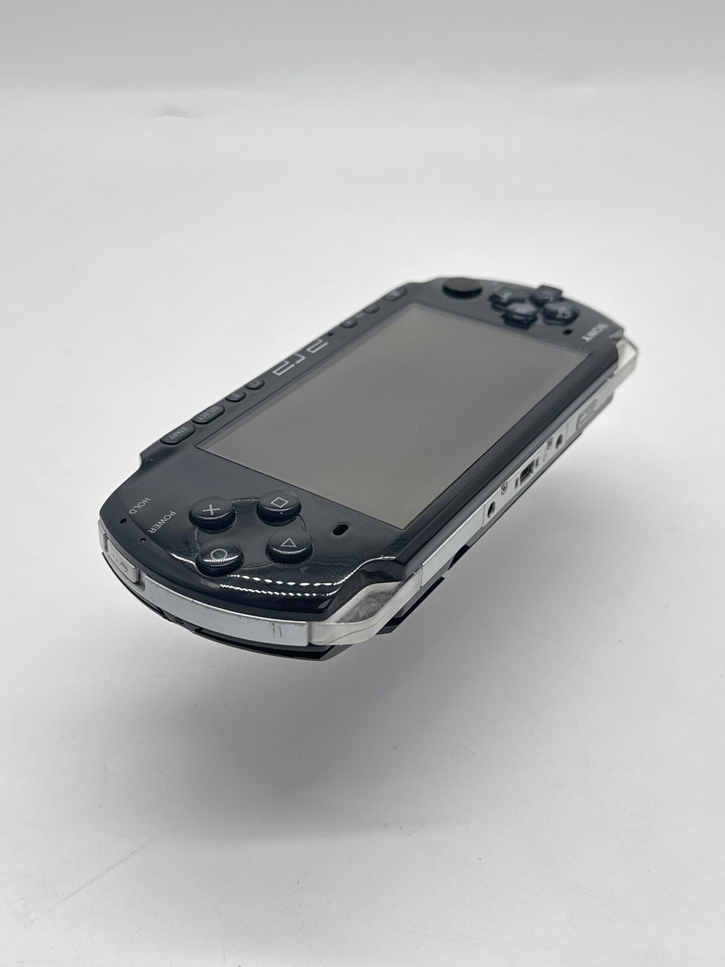 PlayStation Portable PSP-3000 Piano Black Console #667 - Loose Back Lid - Yellow Tint