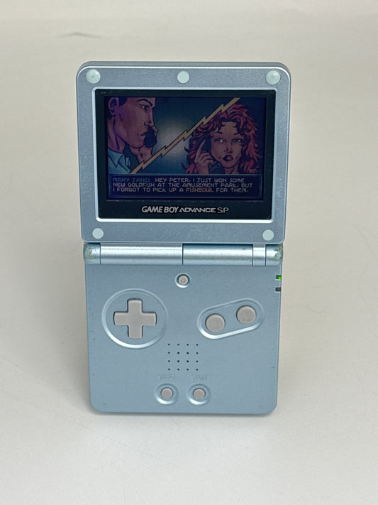 Nintendo Game Boy Advance SP AGS-001 Blue Console #649 w/ Charger