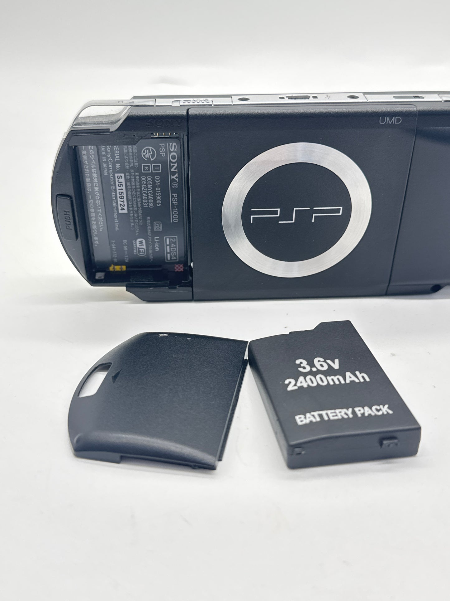 Sony PSP-1000 Piano Black Console #298 w/2400mAh Battery No Charger