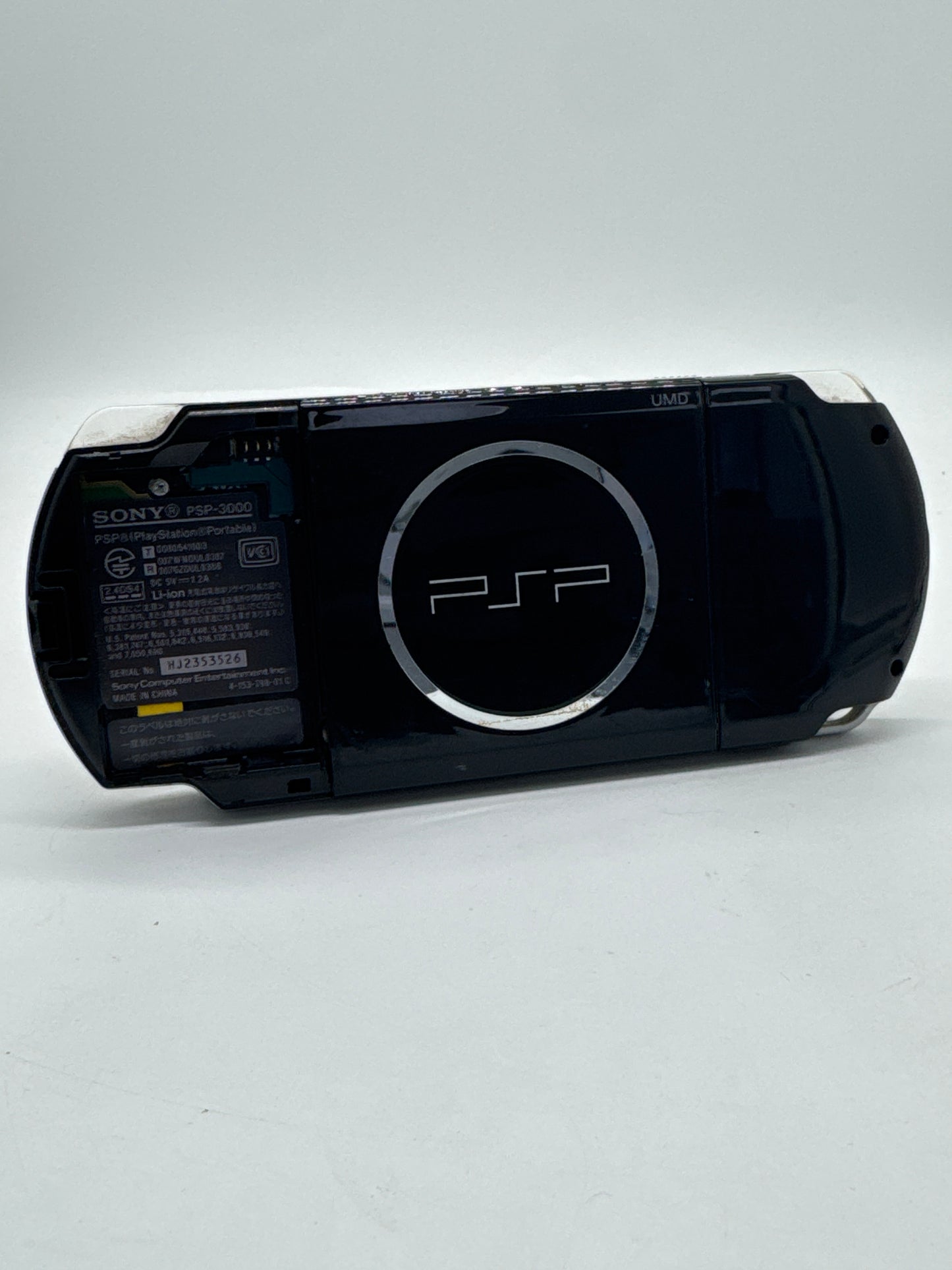 Sony PSP-3000 Piano Black Console #303 No Battery or Lid No Charger BAD UMD AS IS