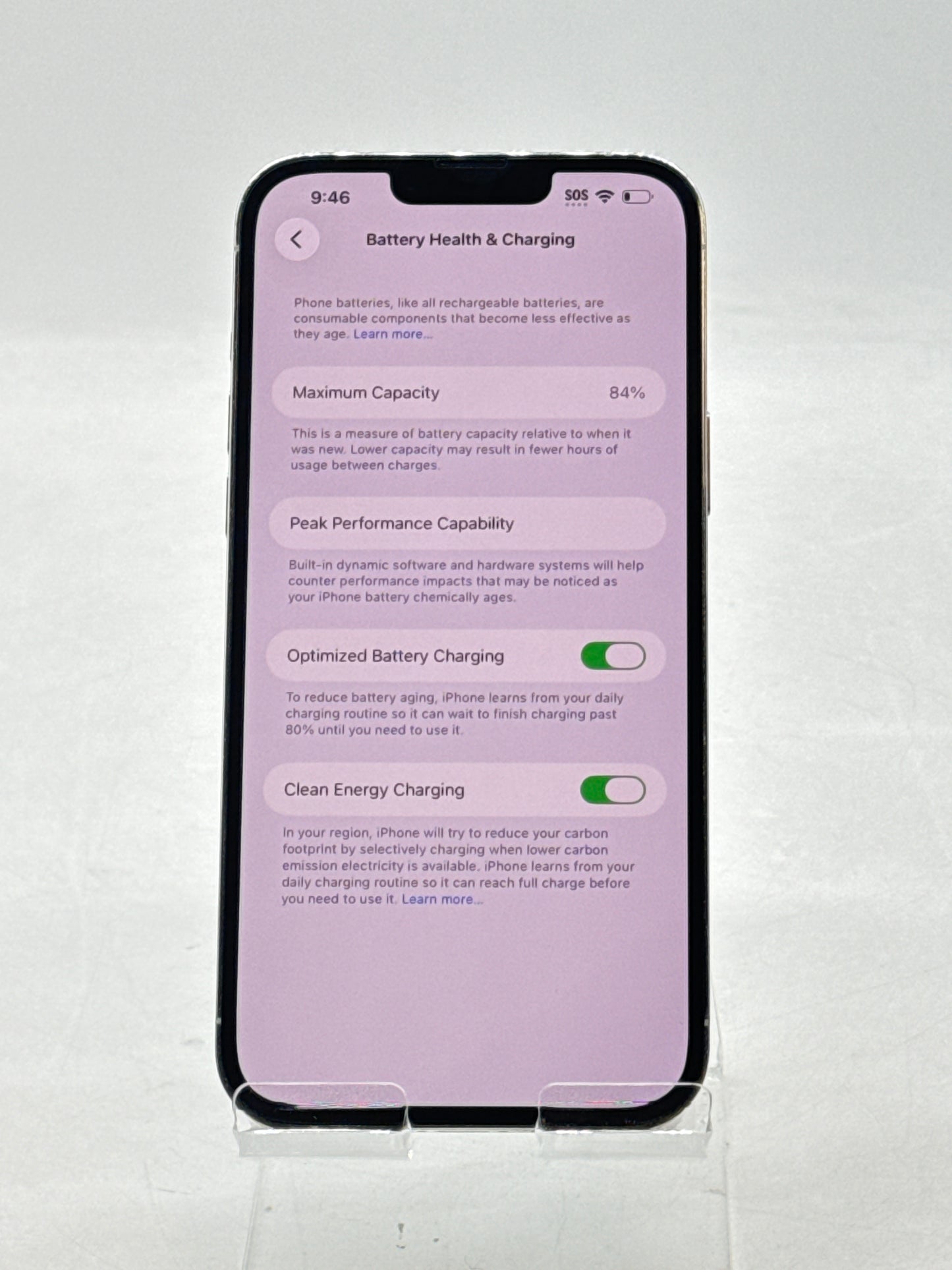 Unlocked Apple iPhone 13 Pro Max A2484 128GB Silver - Cracked Back