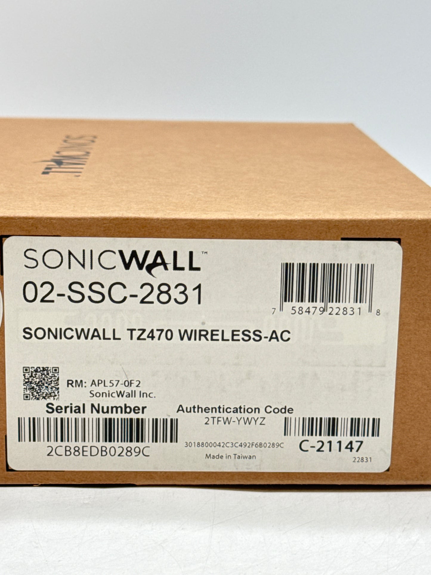 SonicWall TZ470 02-SSC-2831  Wireless-AC Base Appliance -New Open Box
