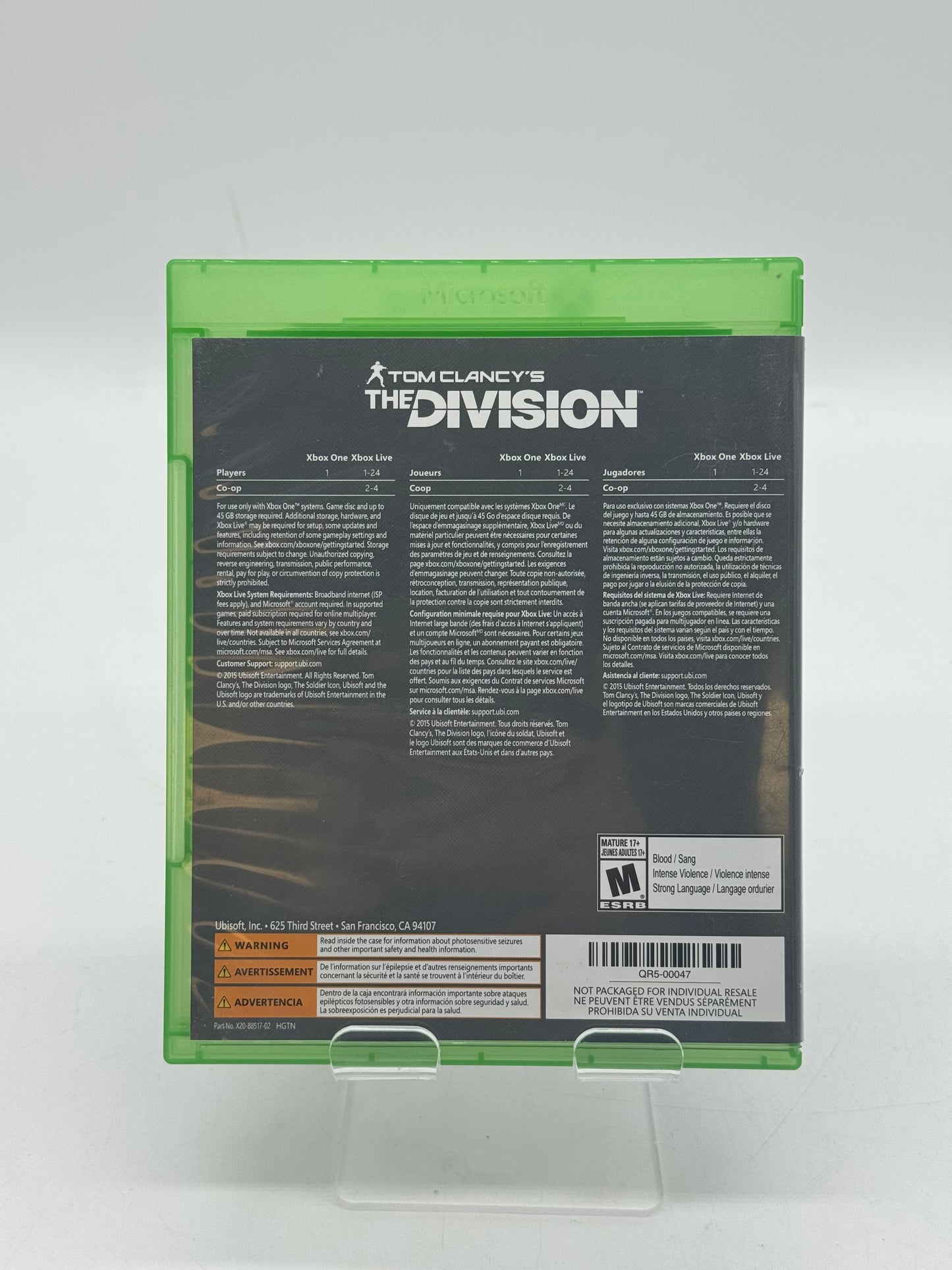 Tom Clancy's The Division - Microsoft Xbox One / Xbox One S / Xbox One X / Xbox One Series S/X