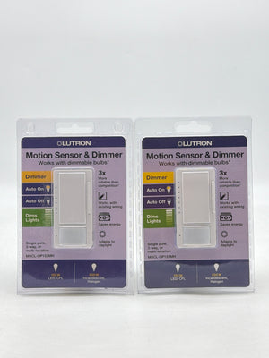 New Lutron Motion Sensor & Dimmer MSCL-OP153MH White - Lot of 2
