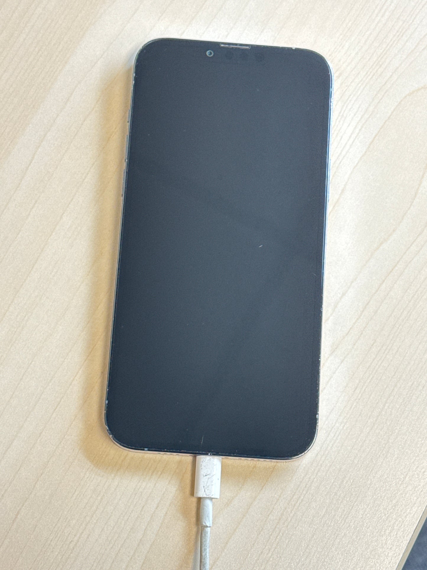 AT&T Apple iPhone 13 Pro Max A2484 128GB Sierra Blue 84% Battery - Cracked Lens