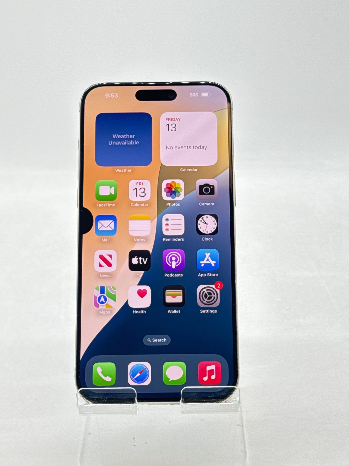 Unlocked Apple iPhone 15 Pro Max A2849 1TB Natural Titanium - Cracked Read!