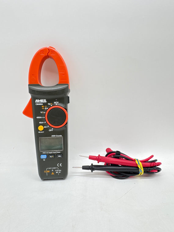 Ames CM400A AC Clamp Meter Cat iii 600V With leads