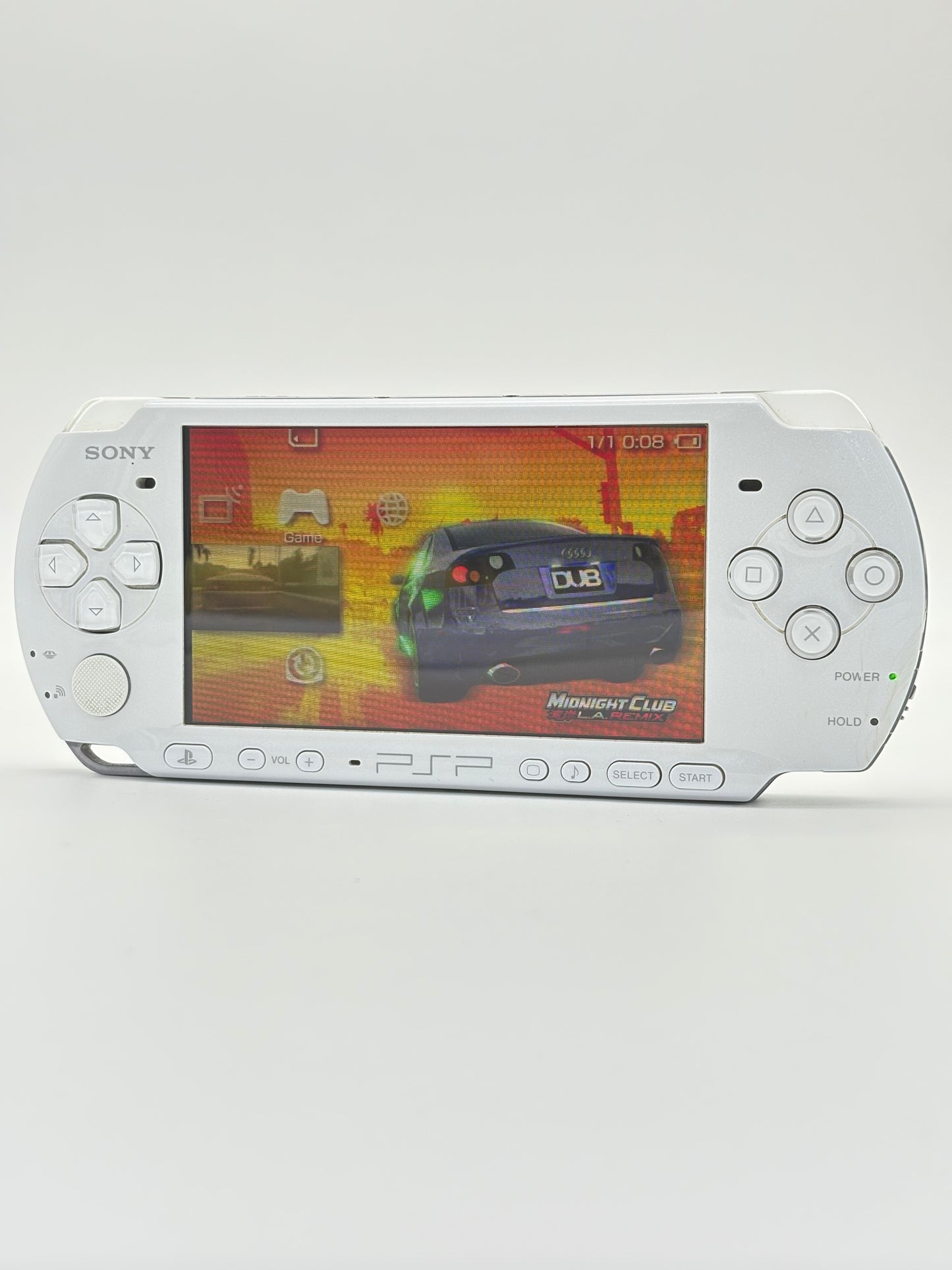 Sony PSP-3000 Crystal White Console #204 w/1200 mAh Battery